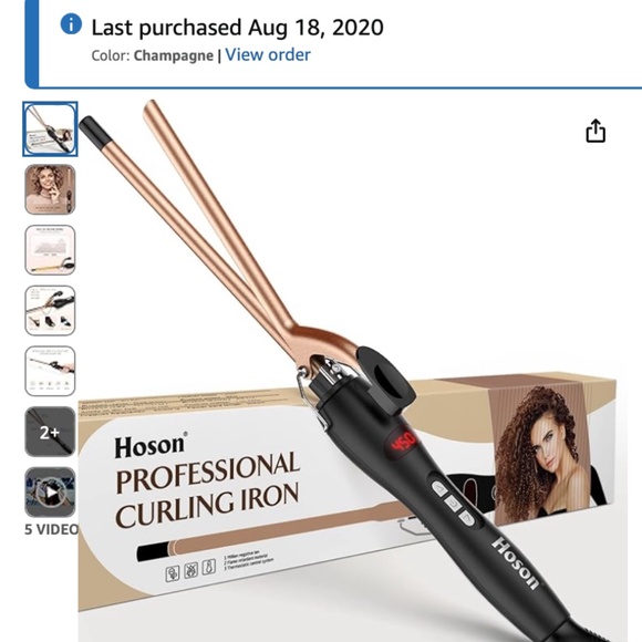 9mm Thin Curling Iron Ceramic, 3/8 Inch Small Barrel Curling Wand for Long & Sho - Picture 6 of 6